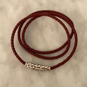 David Yurman leather bracelet - red